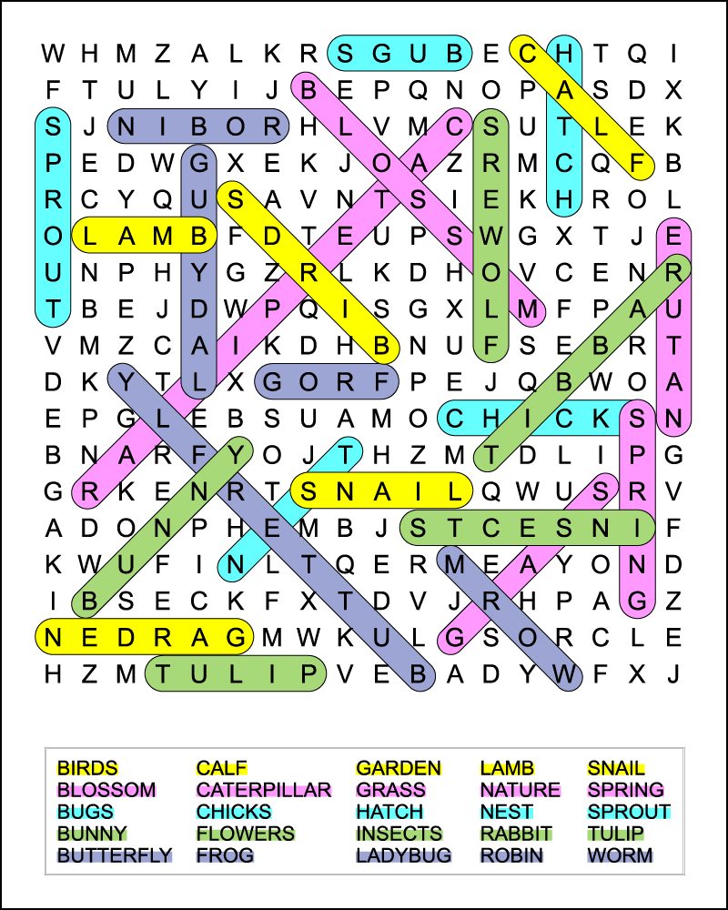 Difficult Spring Word Search Puzzle For Kids Free Printable Difficult Spring Word Search Puzzle For Kids Free Printable