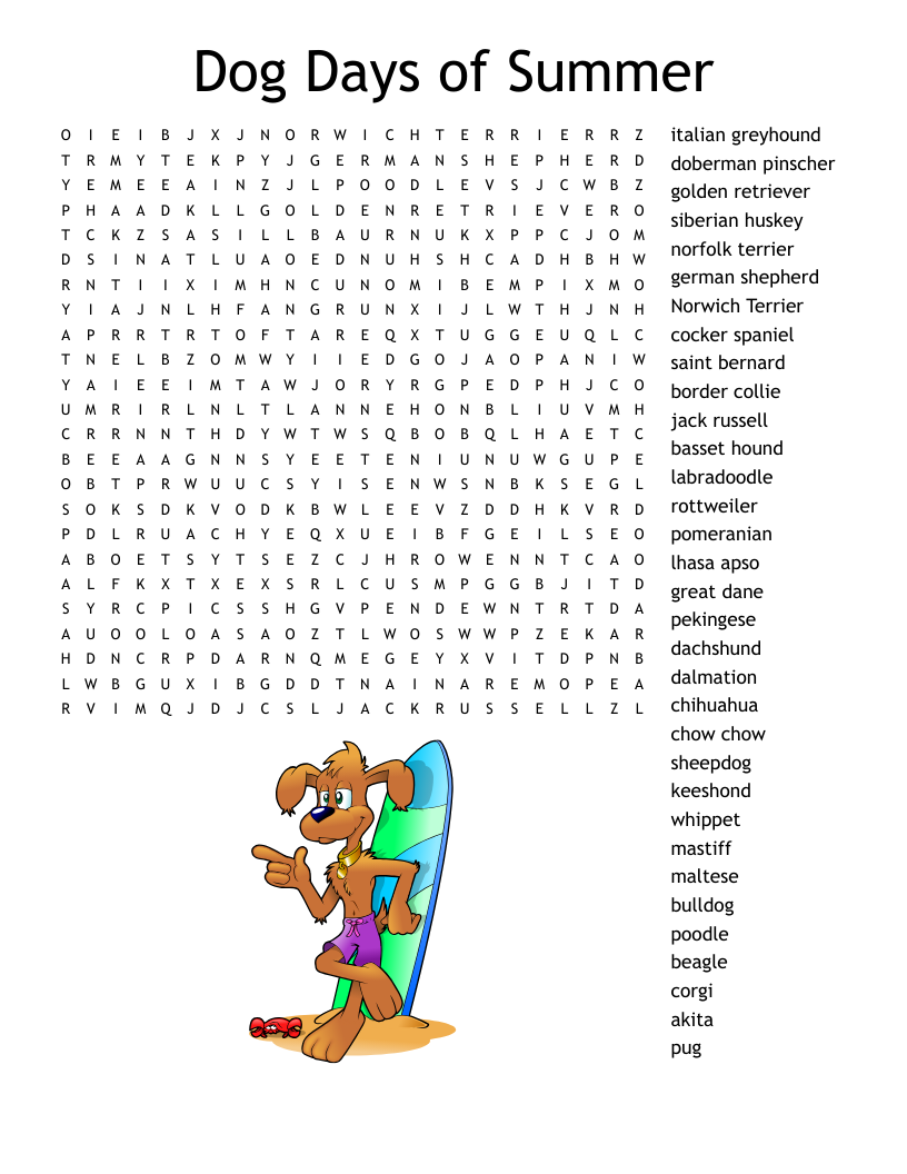 Dogs Crossword WordMint Dogs Crossword WordMint