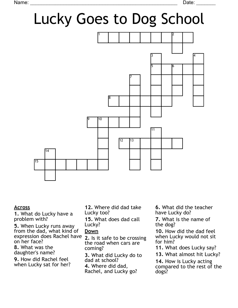 Dog Crossword Puzzle Printable Dog Crossword Puzzle Printable