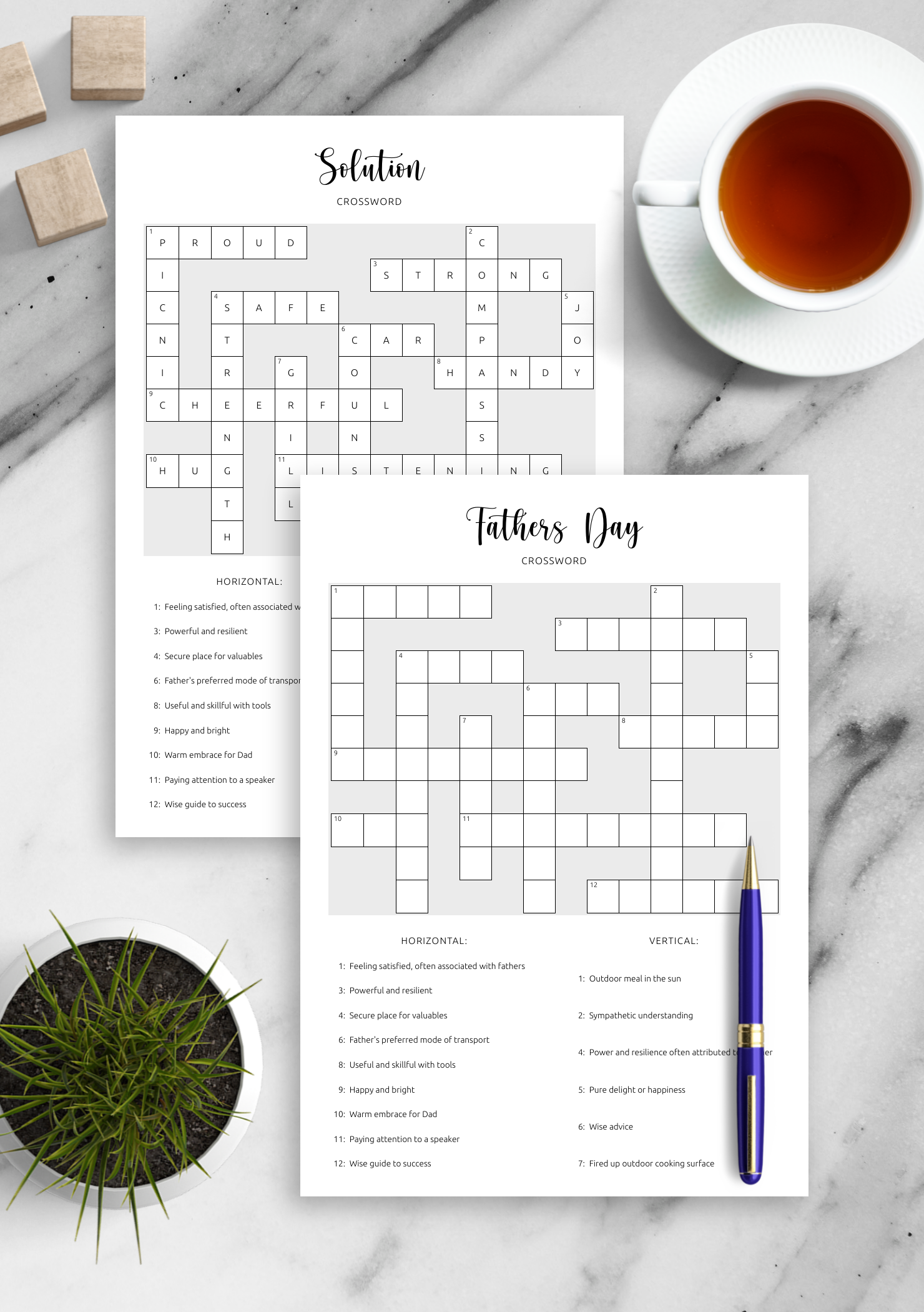 Father's Day Crossword Puzzle Printable