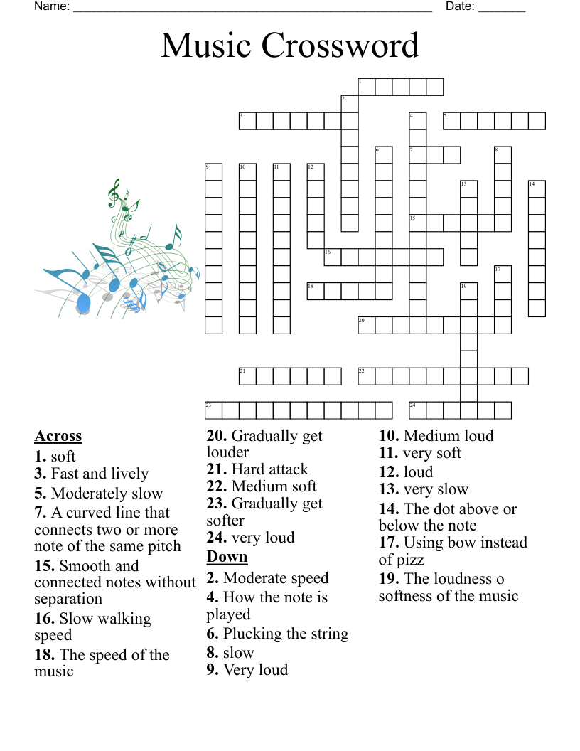 Dynamics Worksheet Crossword WordMint Dynamics Worksheet Crossword WordMint
