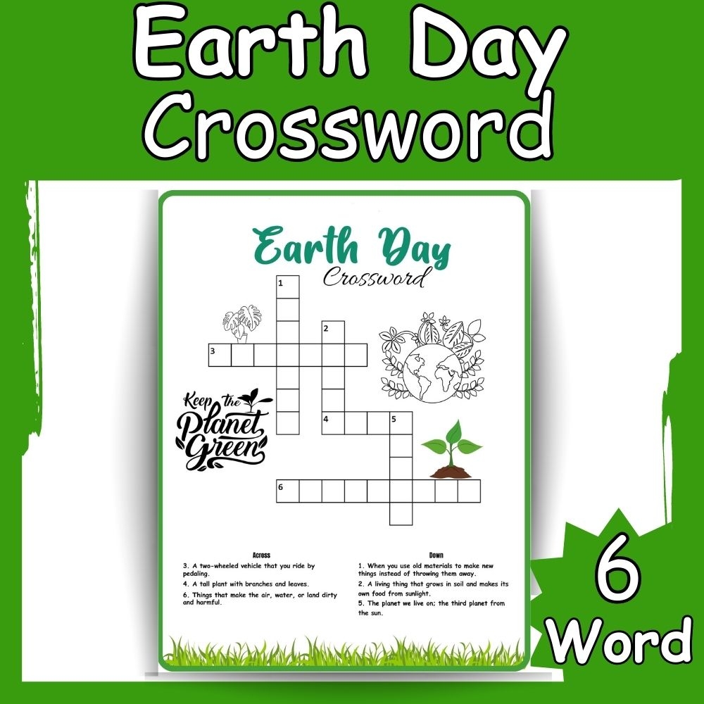 Printable School-Age Earth Day Crossword Printable School-Age Earth Day Crossword