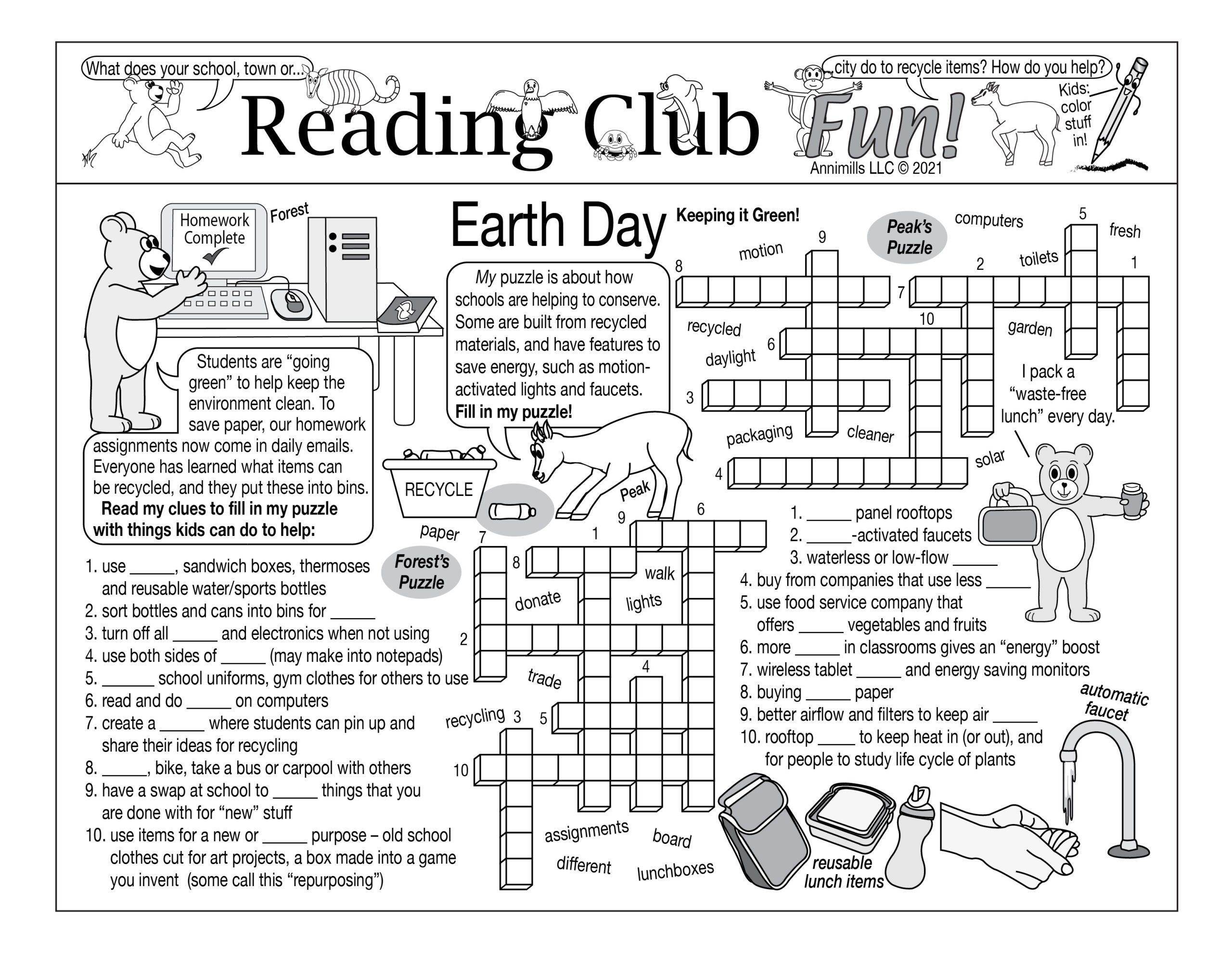 Earth Day Keeping It Green Printable Puzzle Set