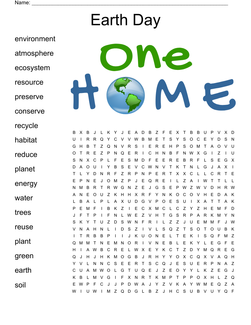 Free Printable Earth Day Crossword Puzzles Free Printable Earth Day Crossword Puzzles