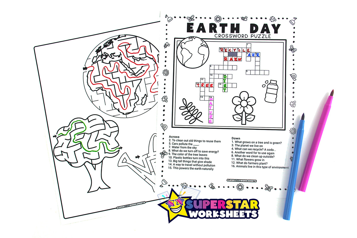 Earth Day Worksheets Superstar Worksheets