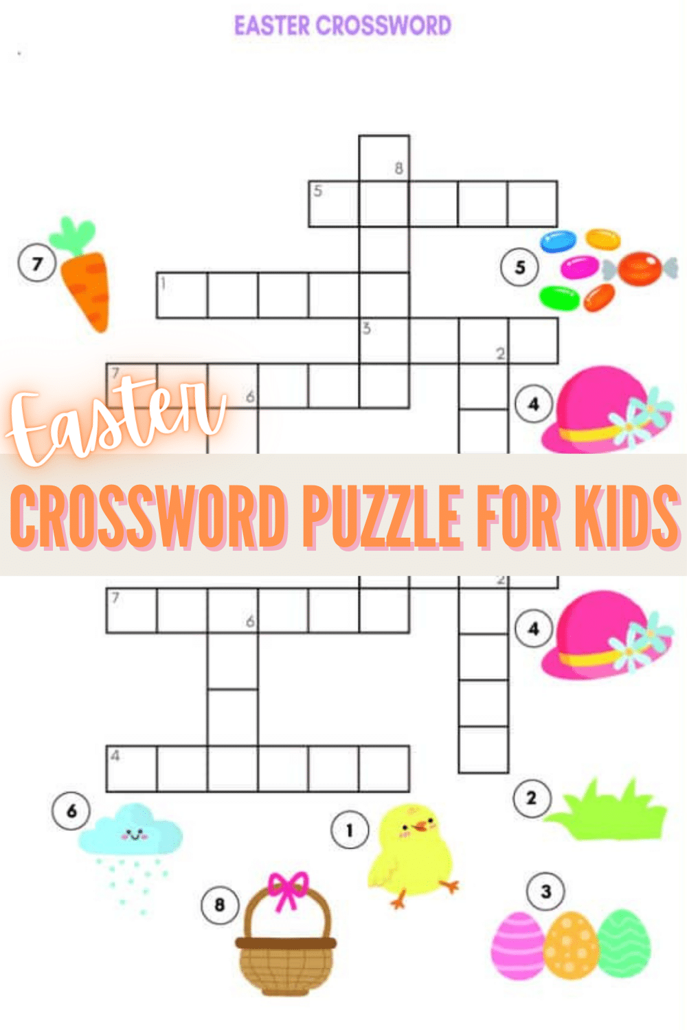 Easter Crossword Puzzle For Kids Easter Crossword Puzzle For Kids
