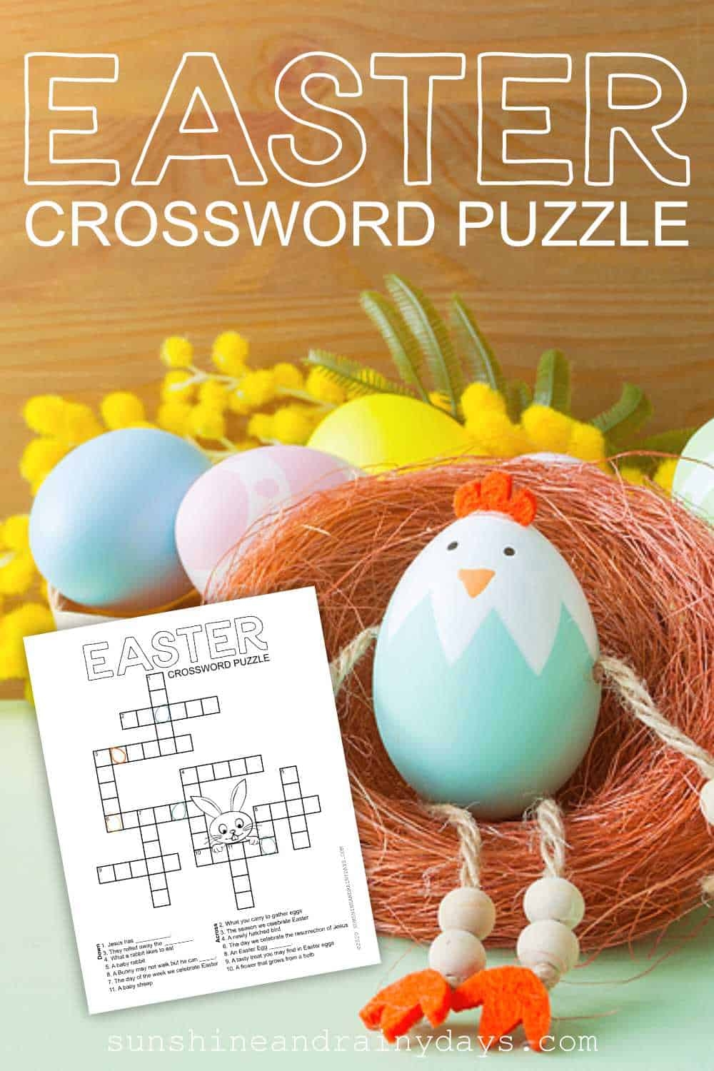 Easter Crossword Puzzle Sunshine And Rainy Days Easter Crossword Puzzle Sunshine And Rainy Days