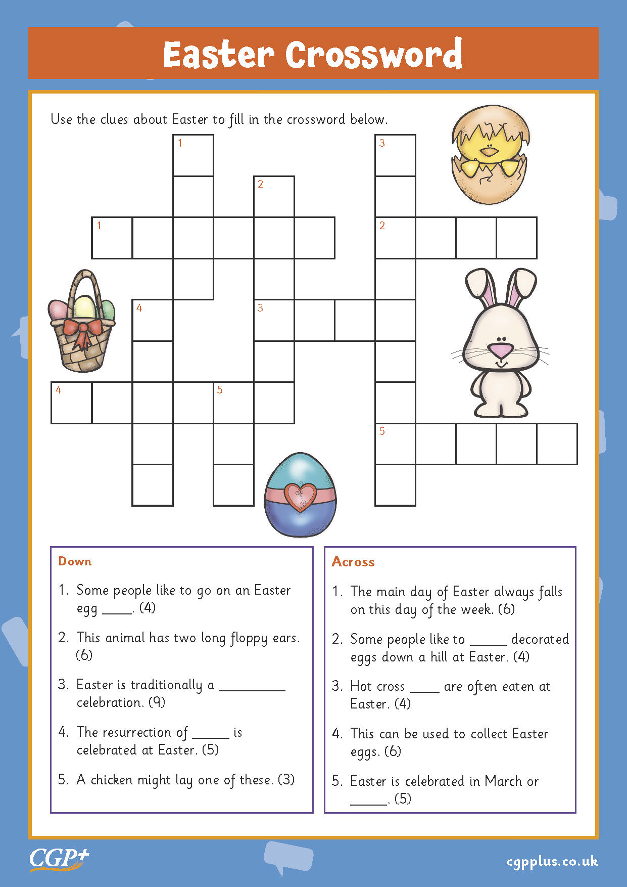 Easter Crossword Printable with Answer Key Easter Crossword Printable with Answer Key