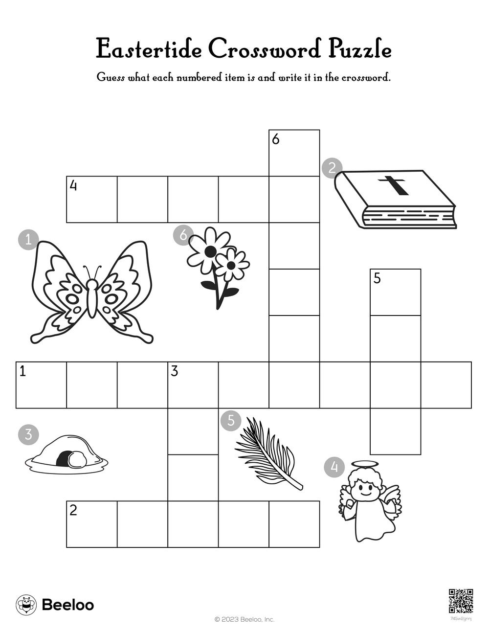 Easter Crossword Printable Youth Group