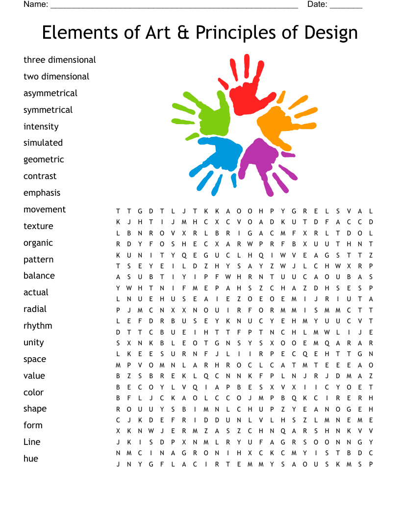 Elements Of Art Principles Of Design Word Search WordMint Elements Of Art Principles Of Design Word Search WordMint