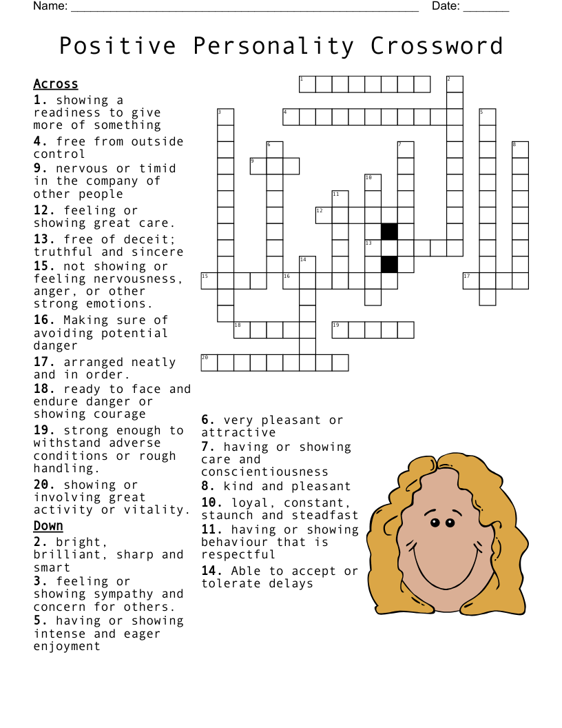 Crossword Puzzles for Adults Positive Printable Crossword Puzzles for Adults Positive Printable