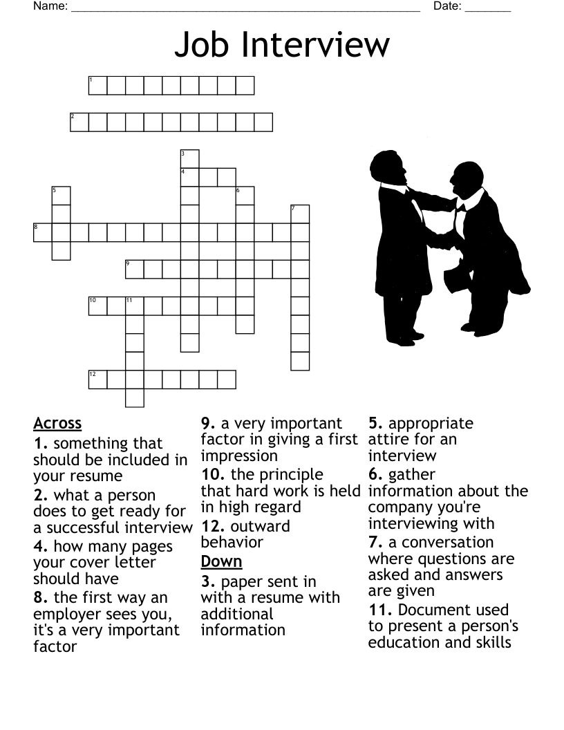 Employment Crossword WordMint Employment Crossword WordMint