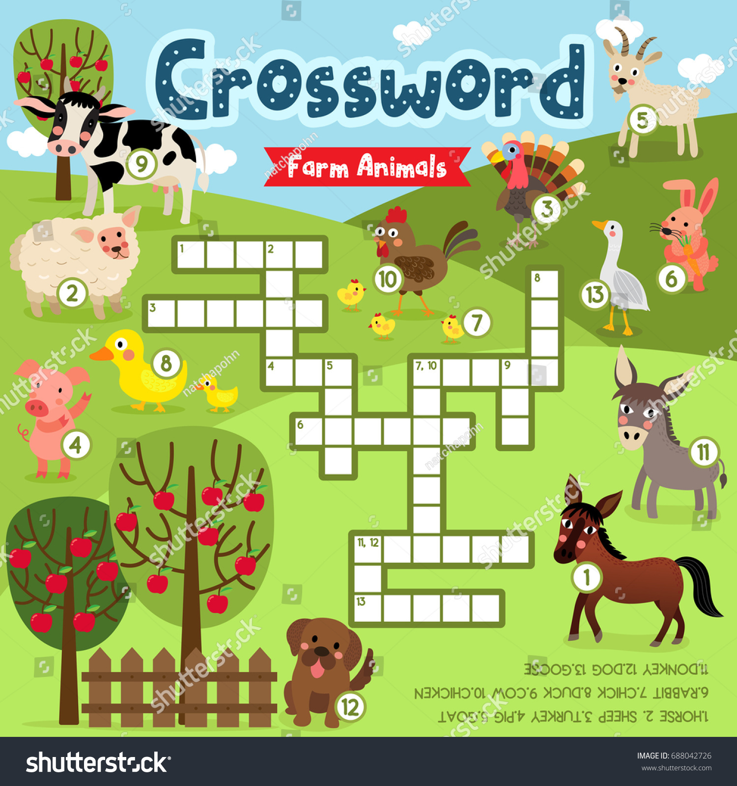 Animal Crosswords Printable Animal Crosswords Printable