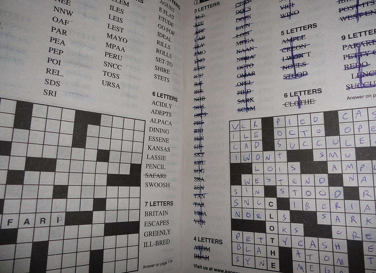 Fill In puzzle Wikipedia Fill In puzzle Wikipedia