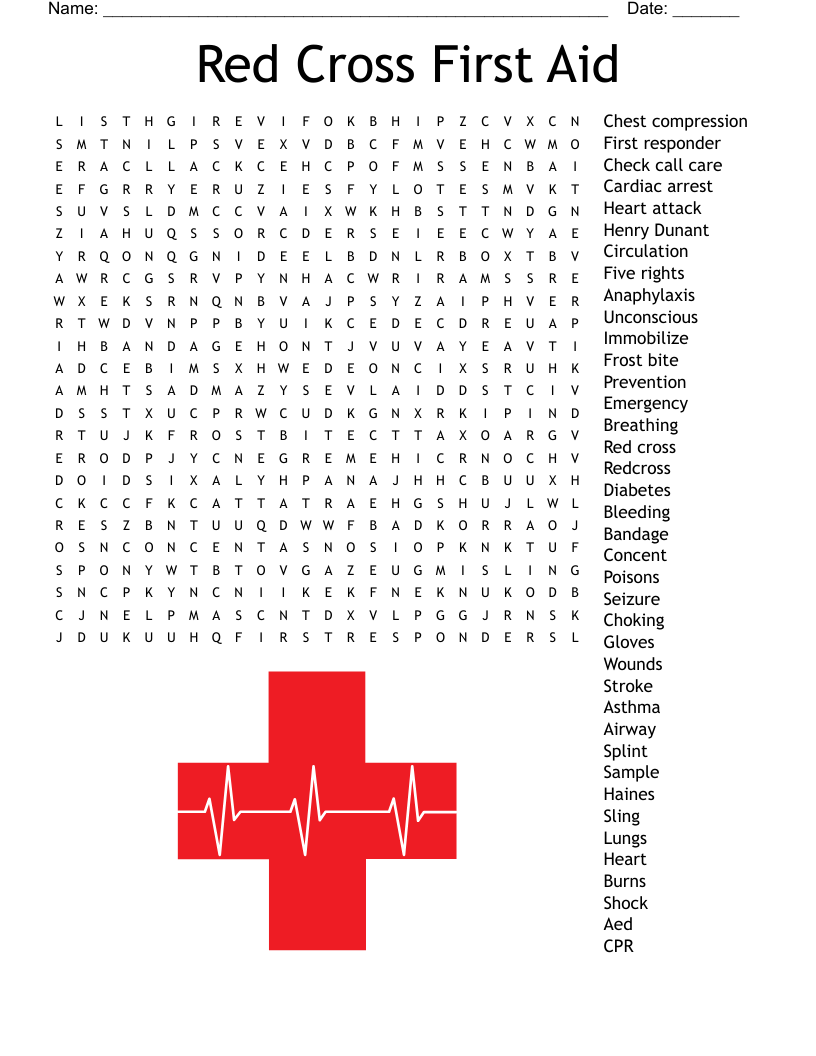 First Aid Kit Crossword WordMint