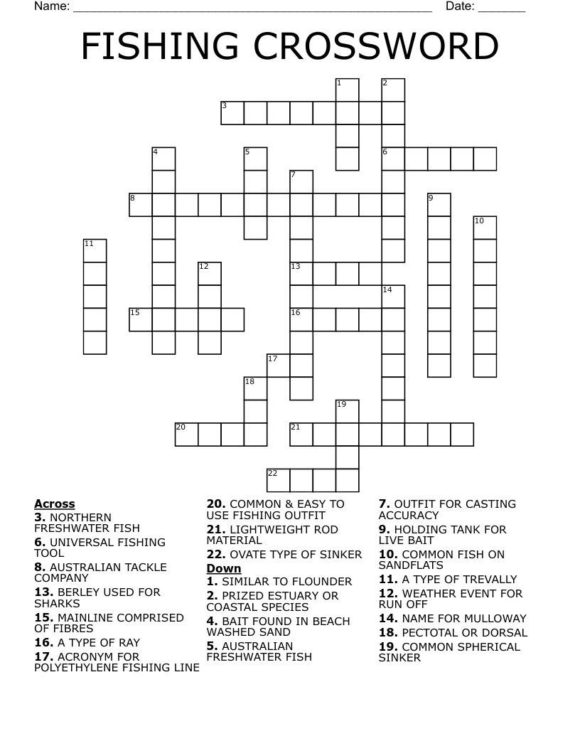 Printable Universal Crossword