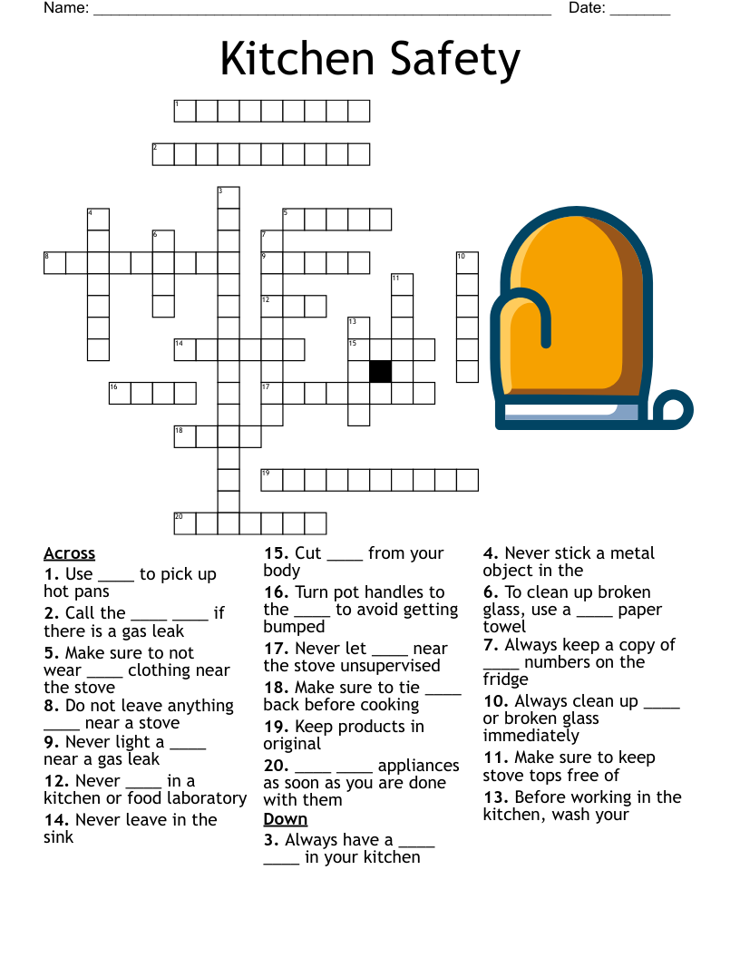 Food Safety Crossword Puzzle Printable Food Safety Crossword Puzzle Printable