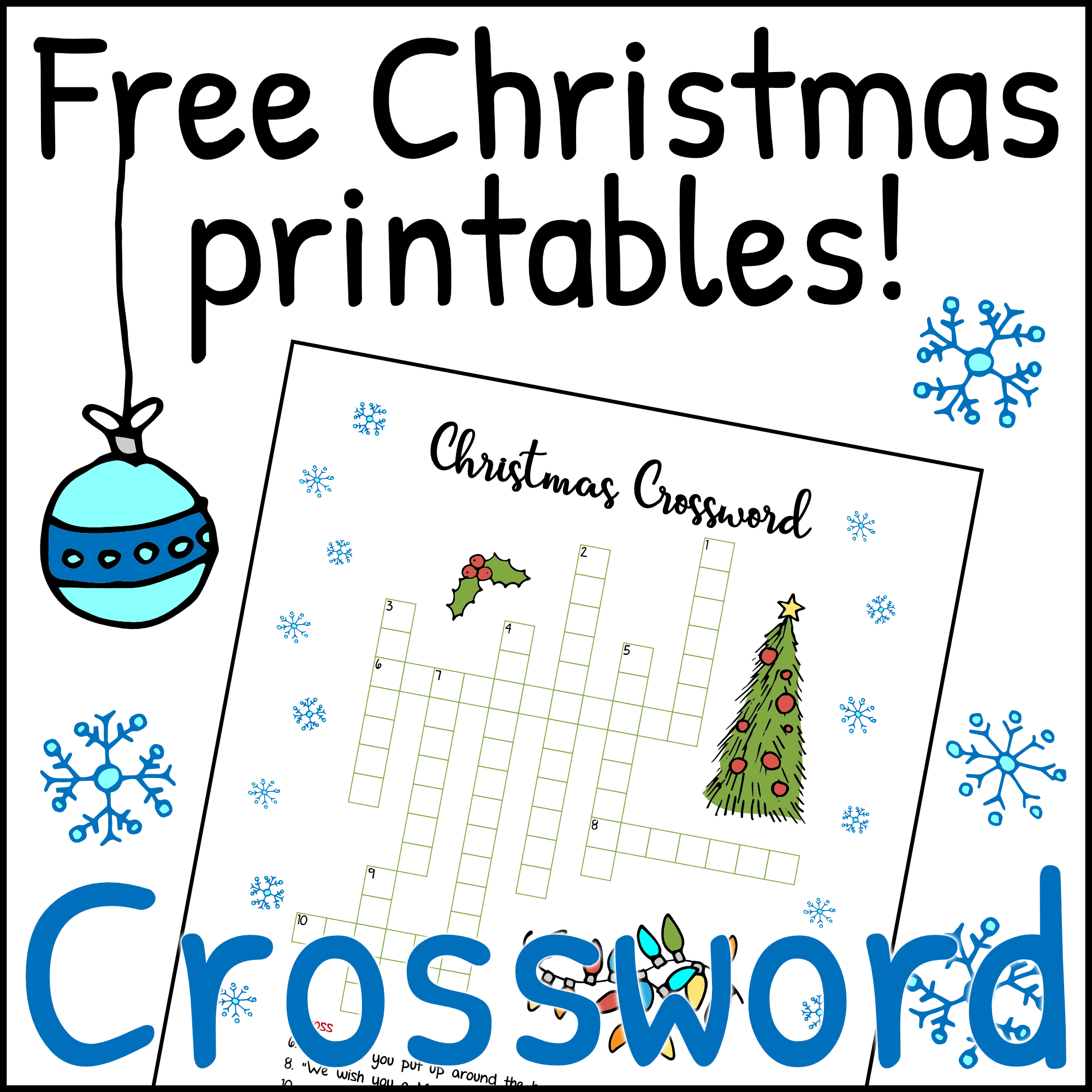 Christmas Crosswords Printable Christmas Crosswords Printable