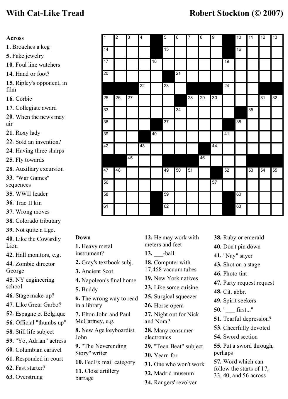 Free Crossword Puzzle 8 With Cat Like Tread Beekeeper Crosswords Free Crossword Puzzle 8 With Cat Like Tread Beekeeper Crosswords