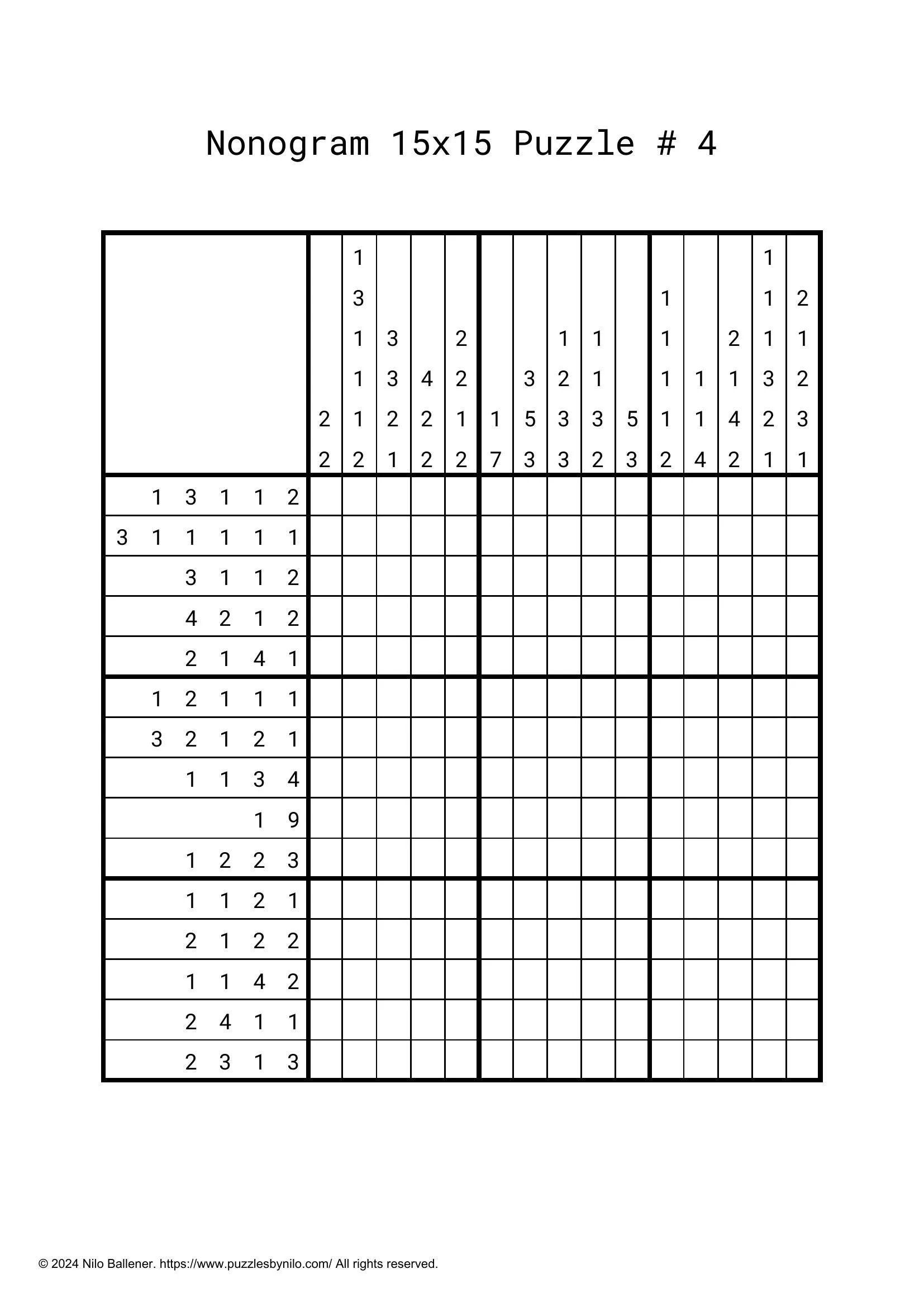 Printable Free Easy Crossword Puzzles 15X15