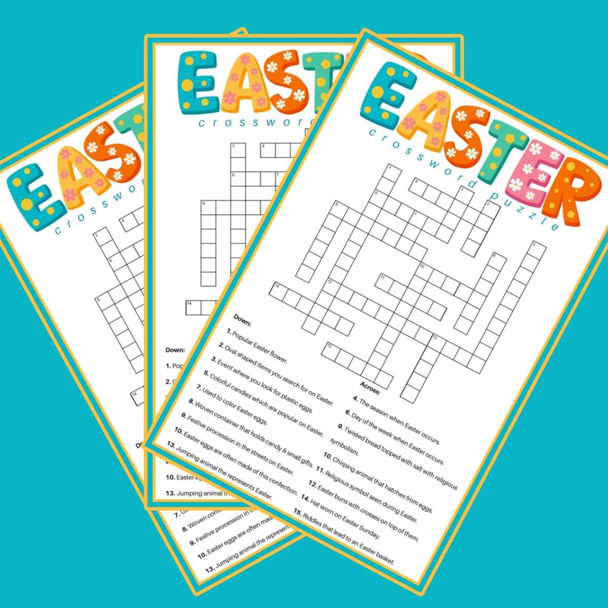 Free Easter Crossword Puzzle Printable 2 Versions Answer Key Free Easter Crossword Puzzle Printable 2 Versions Answer Key