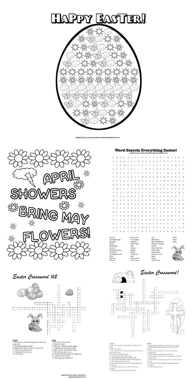 Free Easter Printables For Kids Coloring Sheets And Crosswords 5 Minutes For Mom Free Easter Printables For Kids Coloring Sheets And Crosswords 5 Minutes For Mom
