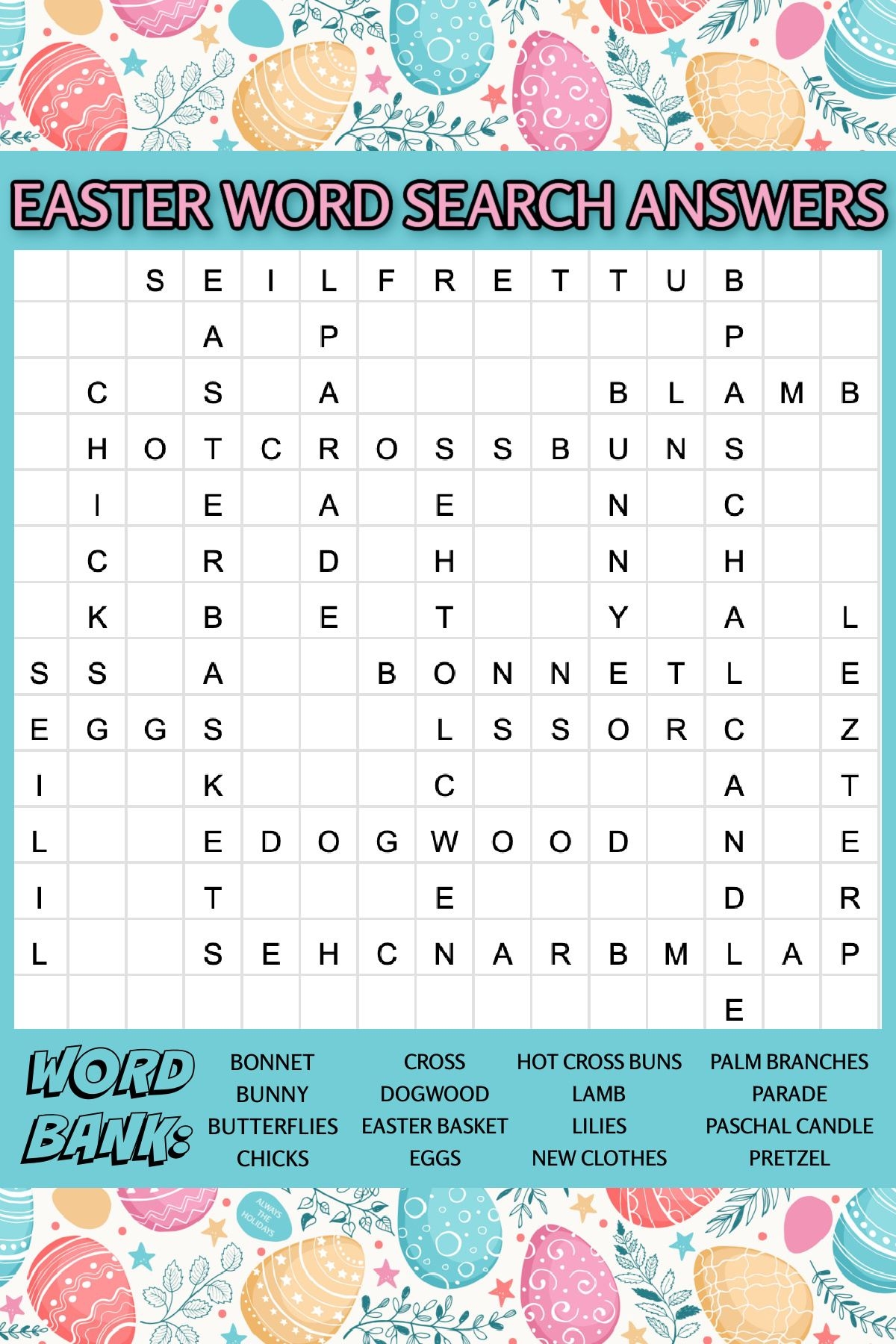 Easter Crossword Puzzles Printable with Solution Easter Crossword Puzzles Printable with Solution