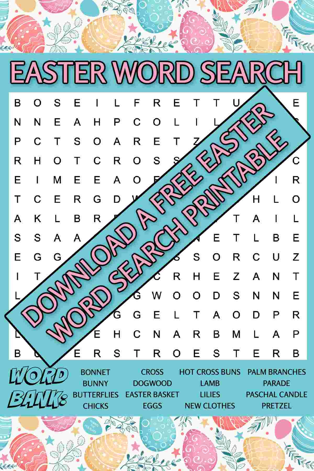 Free Easter Word Search Printable Word Find Answers Included Free Easter Word Search Printable Word Find Answers Included
