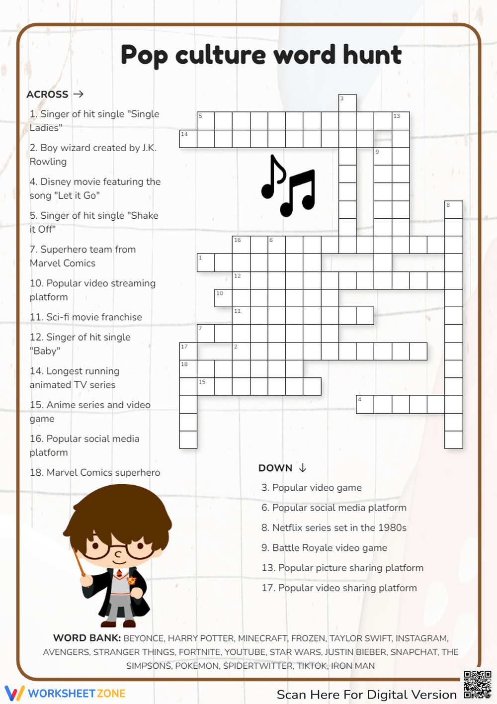 Free Interesting Pop Culture Crossword Puzzles For Everyone Worksheets Library Free Interesting Pop Culture Crossword Puzzles For Everyone Worksheets Library