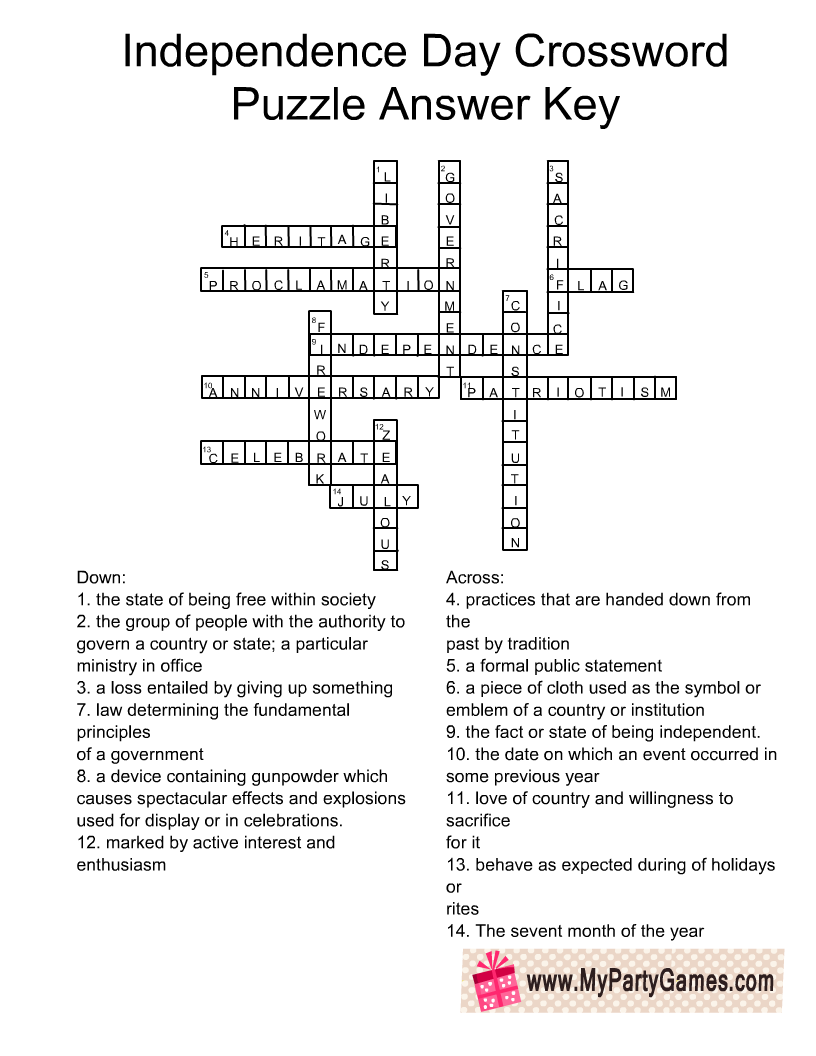 Crosswords with Answers Printable Crosswords with Answers Printable