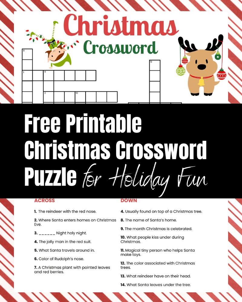 Free Printable Christmas Crossword Puzzle Perfect For The Holidays The Clever Heart Free Printable Christmas Crossword Puzzle Perfect For The Holidays The Clever Heart