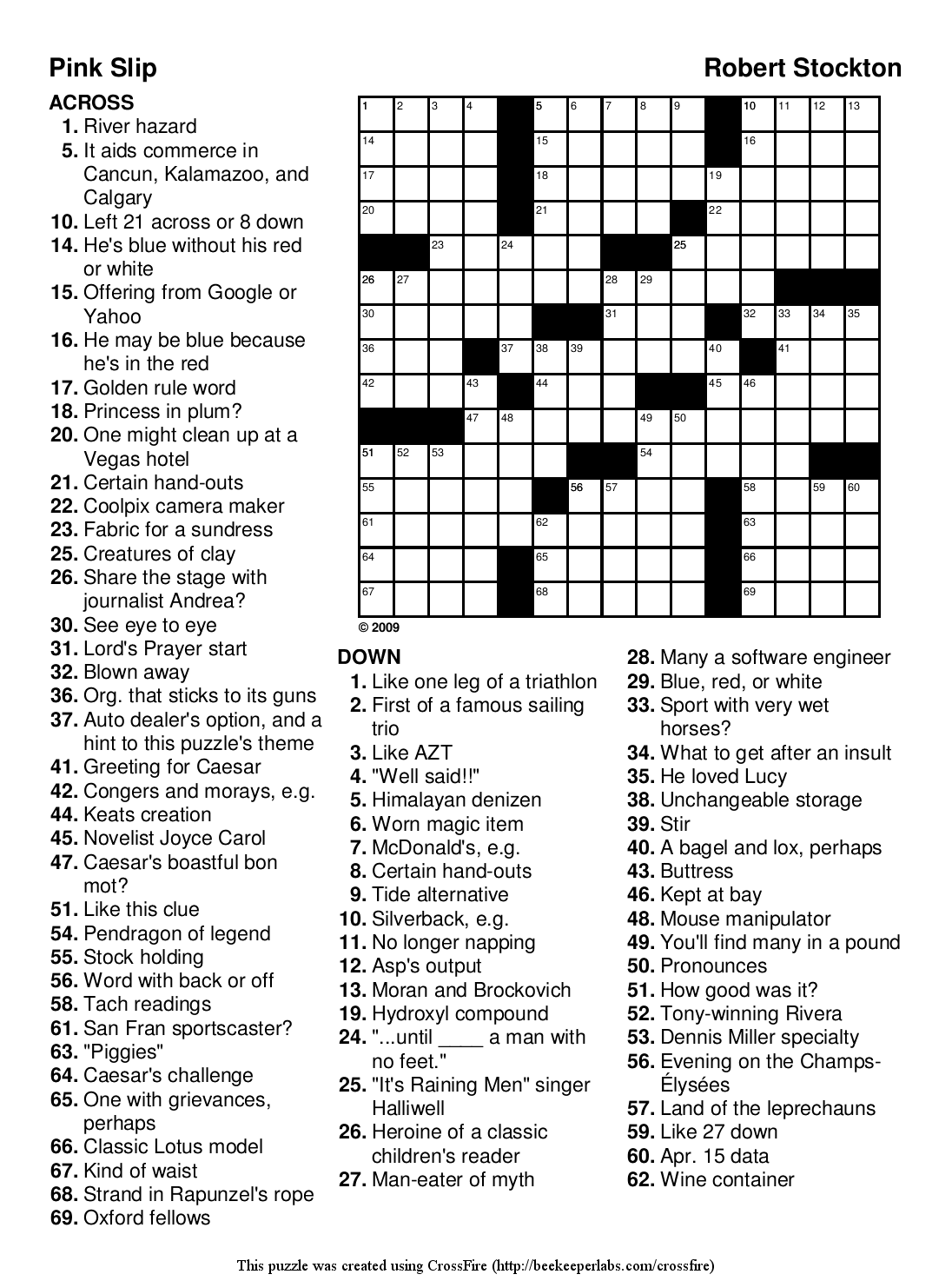 free printable crossword puzzle 93 pink slip beekeeper crosswords free printable crossword puzzle 93 pink slip beekeeper crosswords