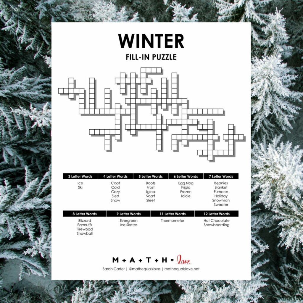 FREE Printable Fill In Puzzles PDF Download 