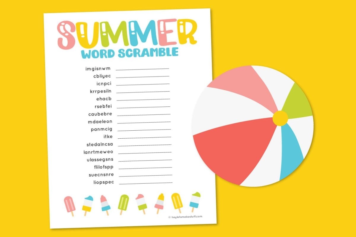 Free Printable Summer Word Scramble 12 More Summer Printables Free Printable Summer Word Scramble 12 More Summer Printables