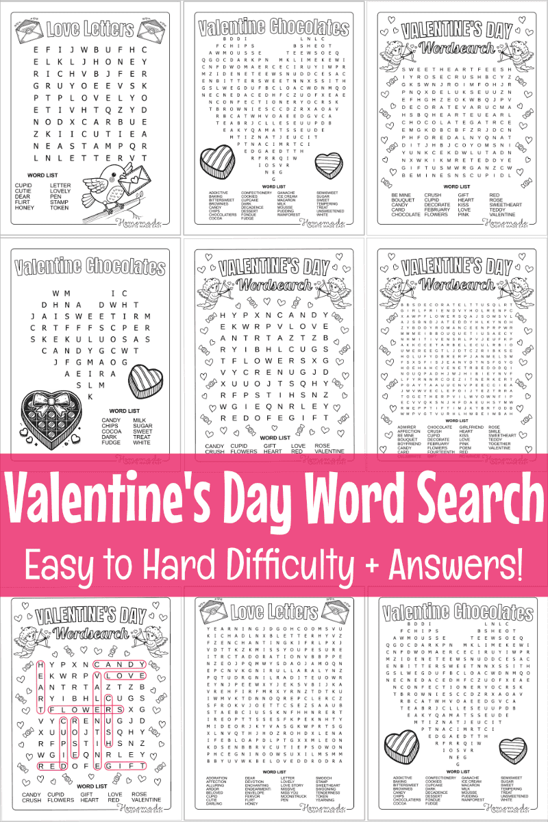 Free Printable Valentine s Day Word Search Puzzles Free Printable Valentine s Day Word Search Puzzles