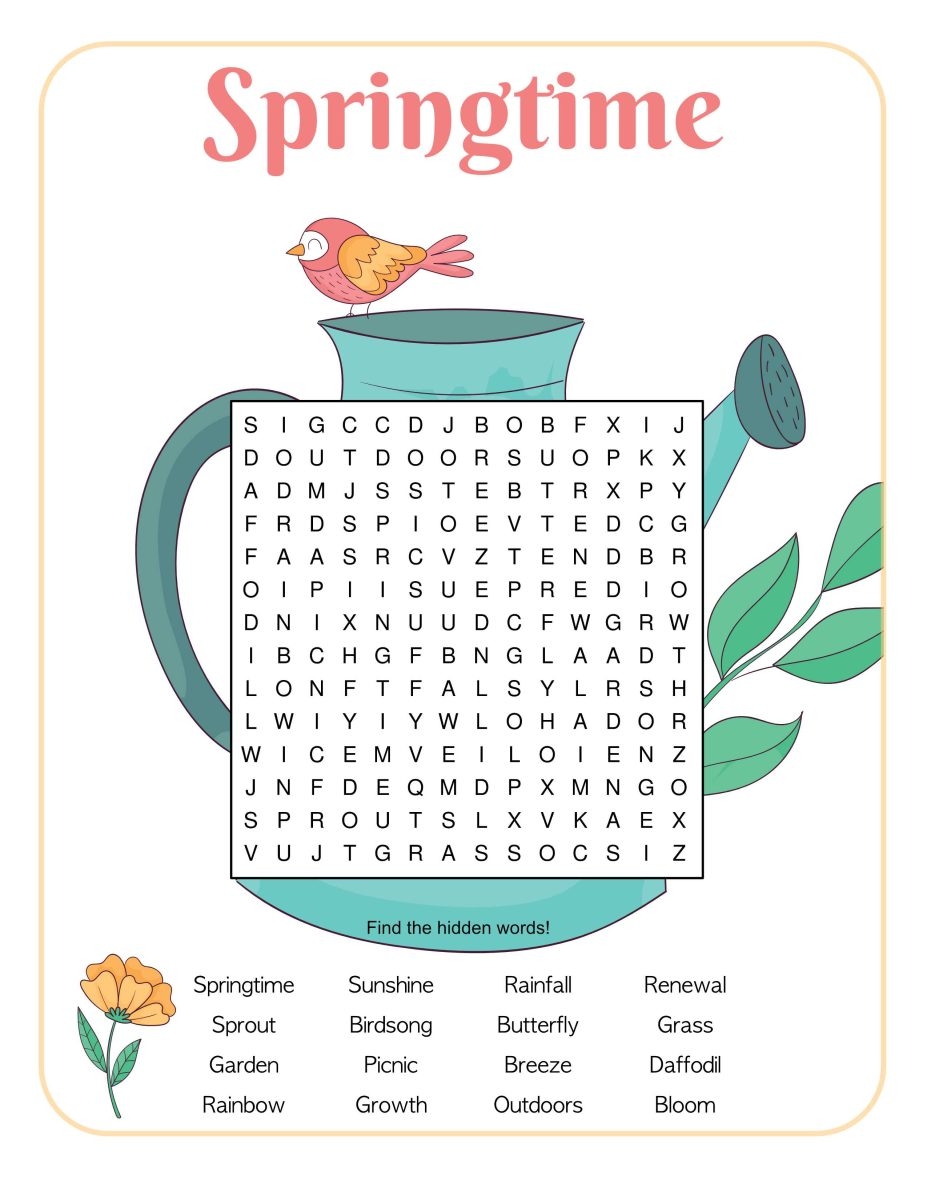 Spring Crossword Puzzle Printable with Word Bank