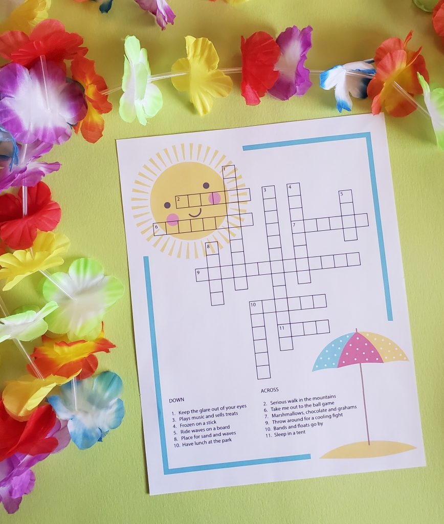 Free Summer Word Puzzle Printable Everyday Party Magazine Free Summer Word Puzzle Printable Everyday Party Magazine