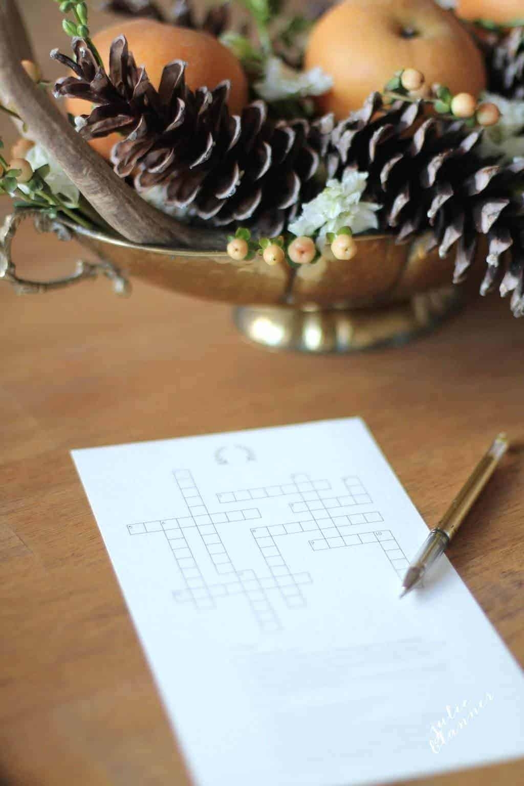FREE Thanksgiving Crossword Printable Julie Blanner FREE Thanksgiving Crossword Printable Julie Blanner