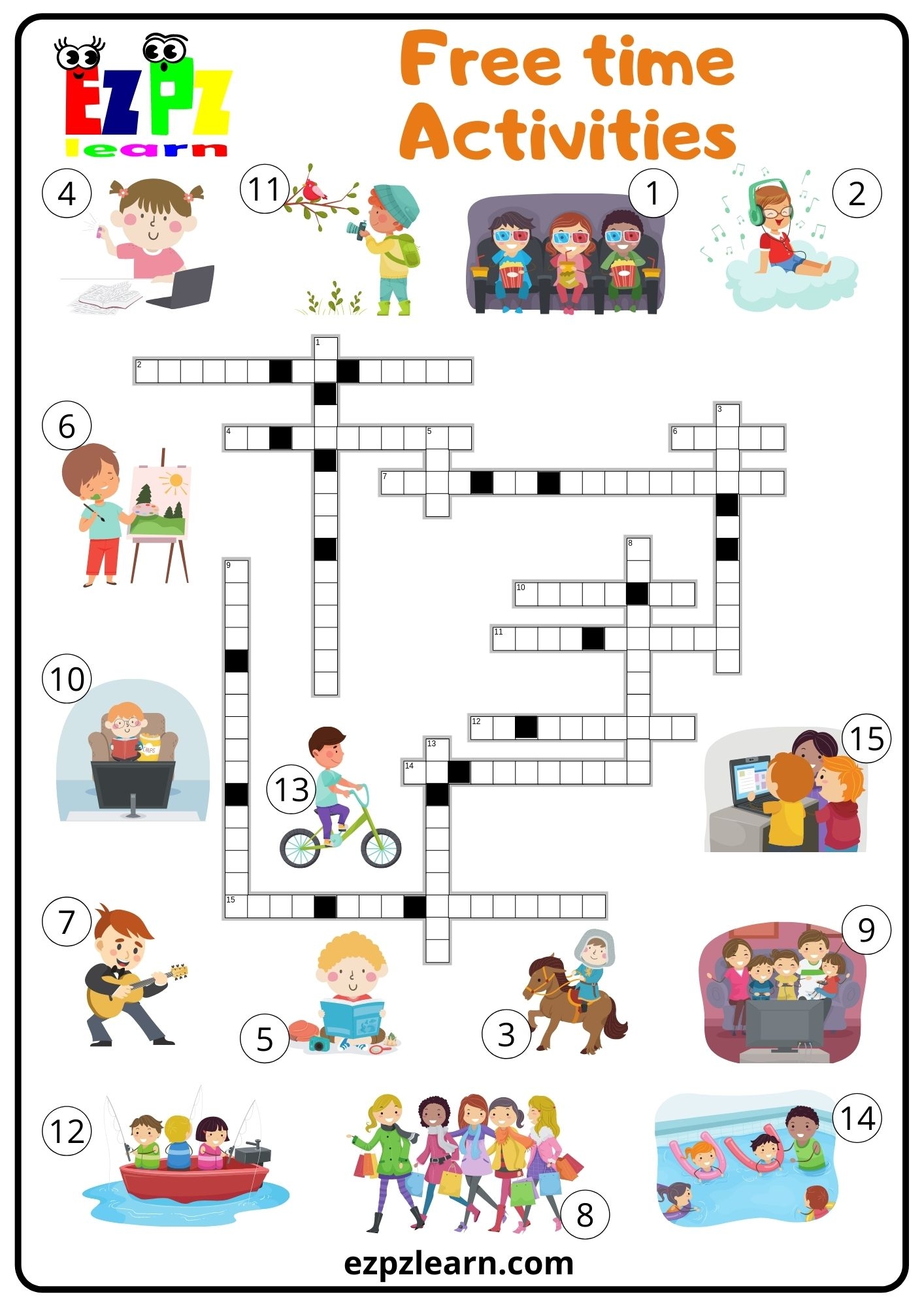 Free Time Activities Ezpzlearn Free Time Activities Ezpzlearn