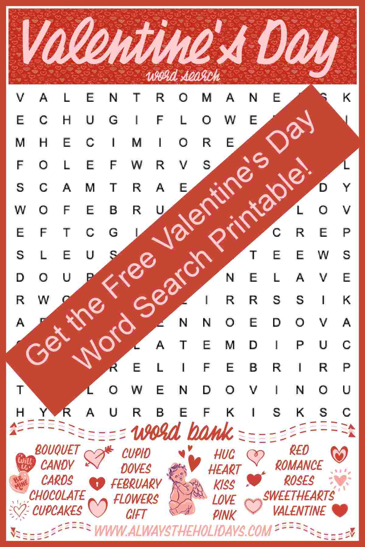 Valentine Crossword Puzzles Printable Friends