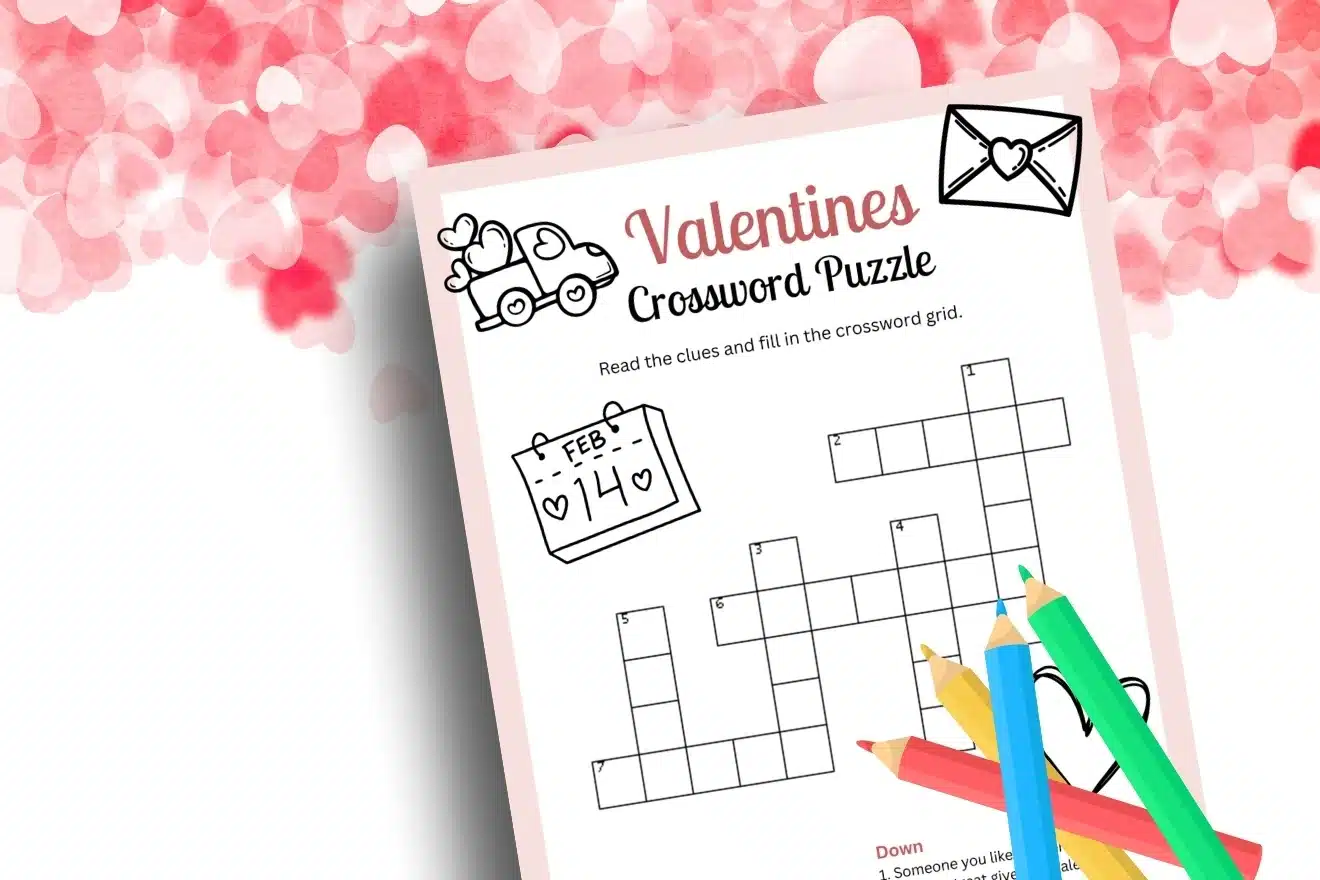 Free Valentines Day Crossword Puzzle A Fun Activity For Kids Ages 5 8 Free Valentines Day Crossword Puzzle A Fun Activity For Kids Ages 5 8