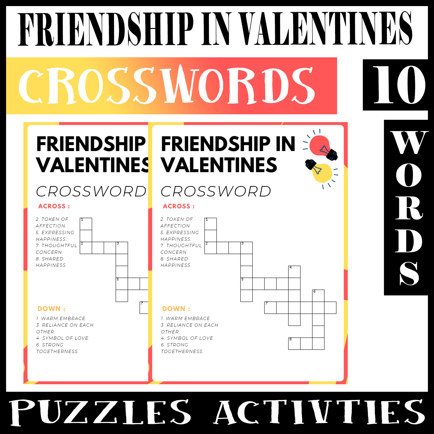 friendship in valentine s day no prep crossword puzzle worksheet activity for morning work made by teachers friendship in valentine s day no prep crossword puzzle worksheet activity for morning work made by teachers