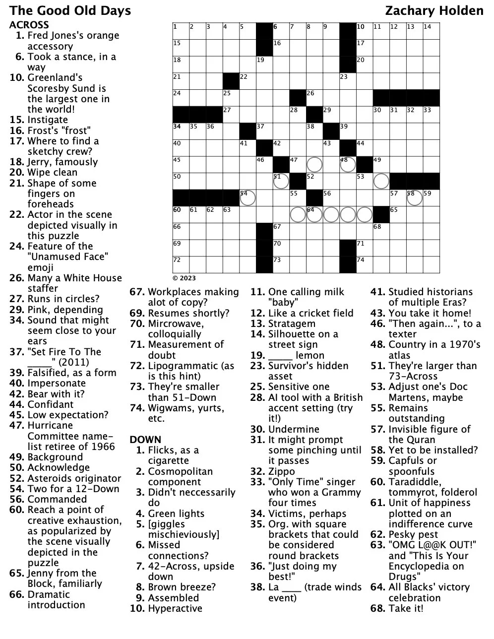 Full Sized 15x15 Customized Printable Crossword Puzzle Etsy