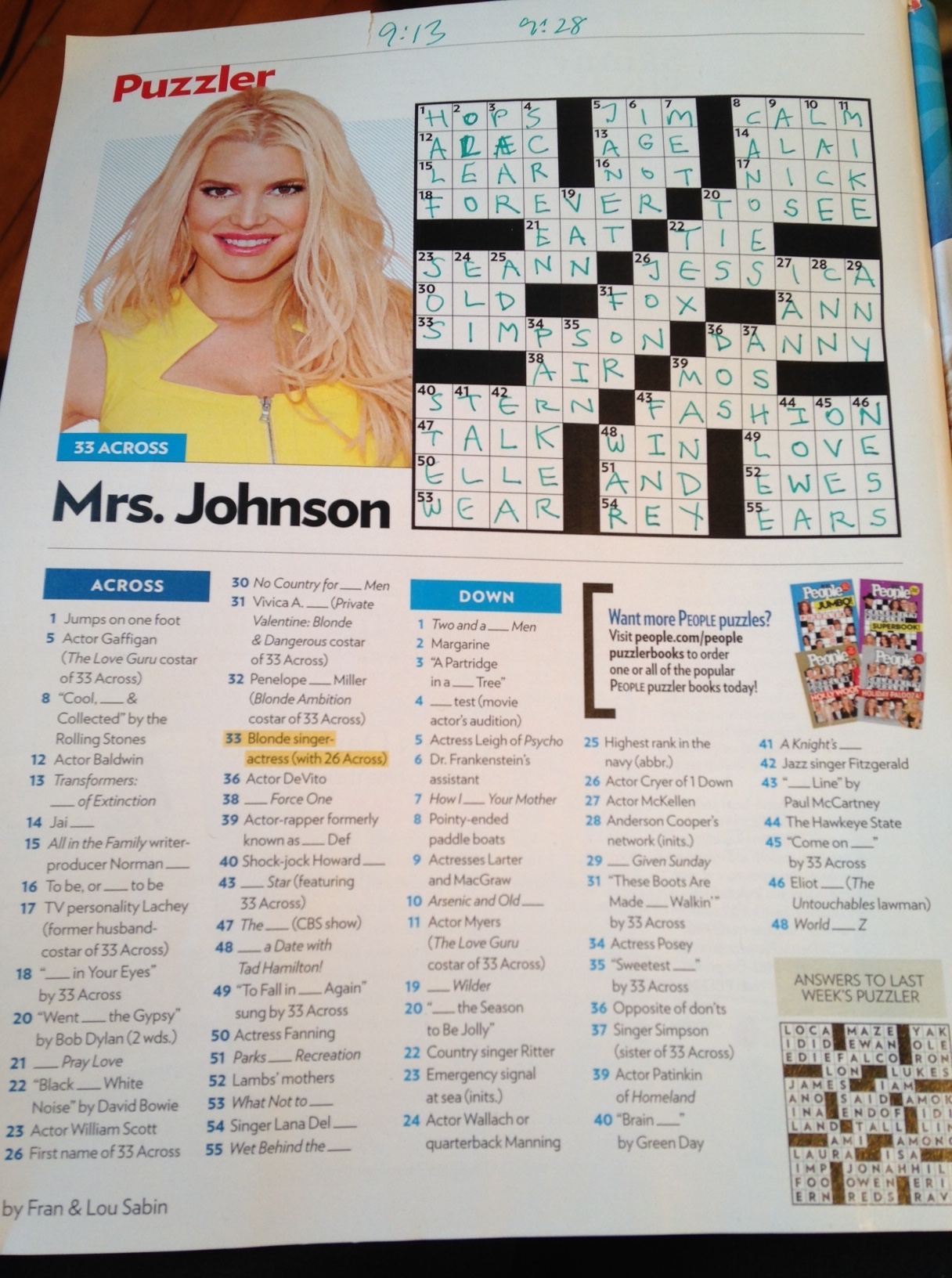 People Magazine Crossword Printable People Magazine Crossword Printable
