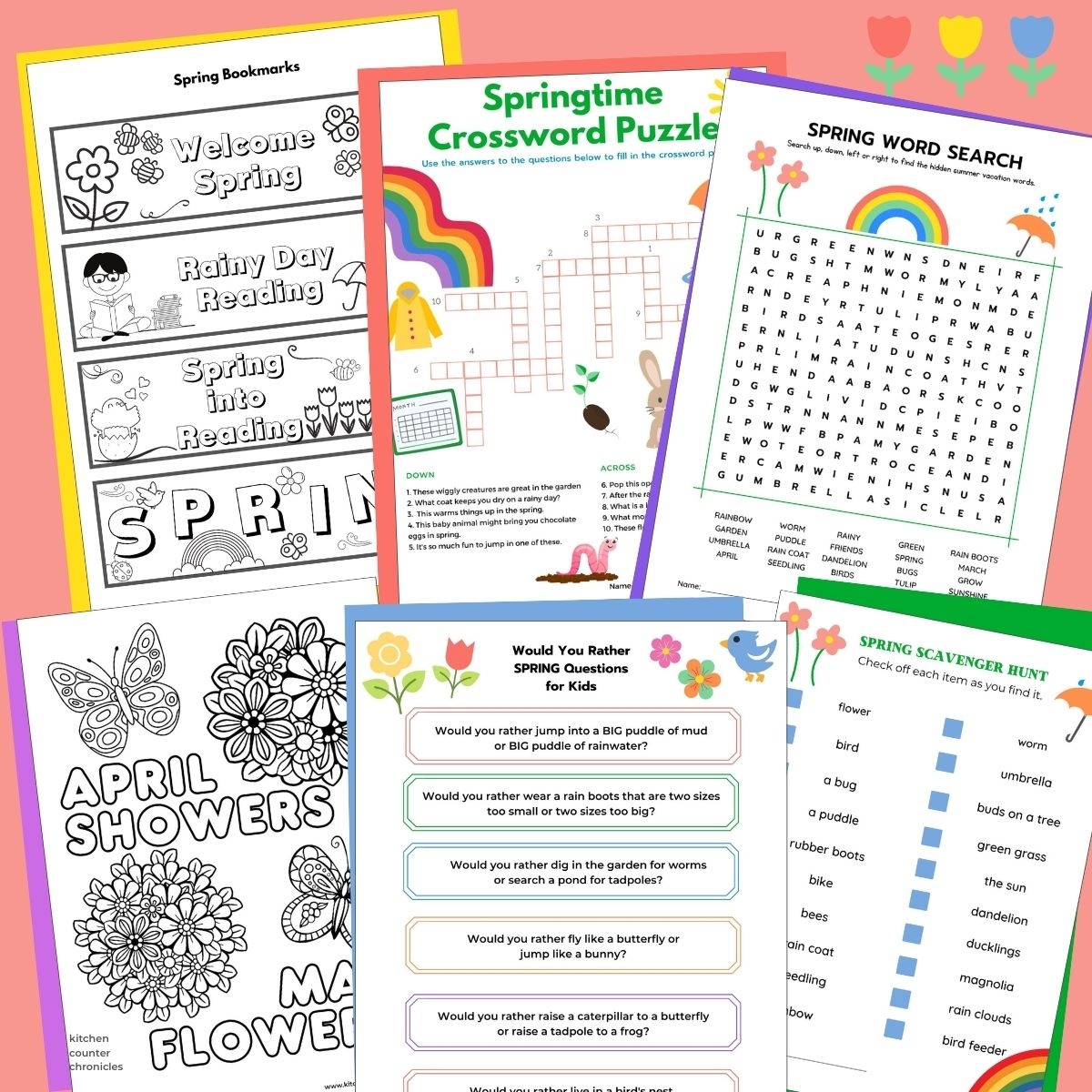 Fun Spring Printable Activities For Kids