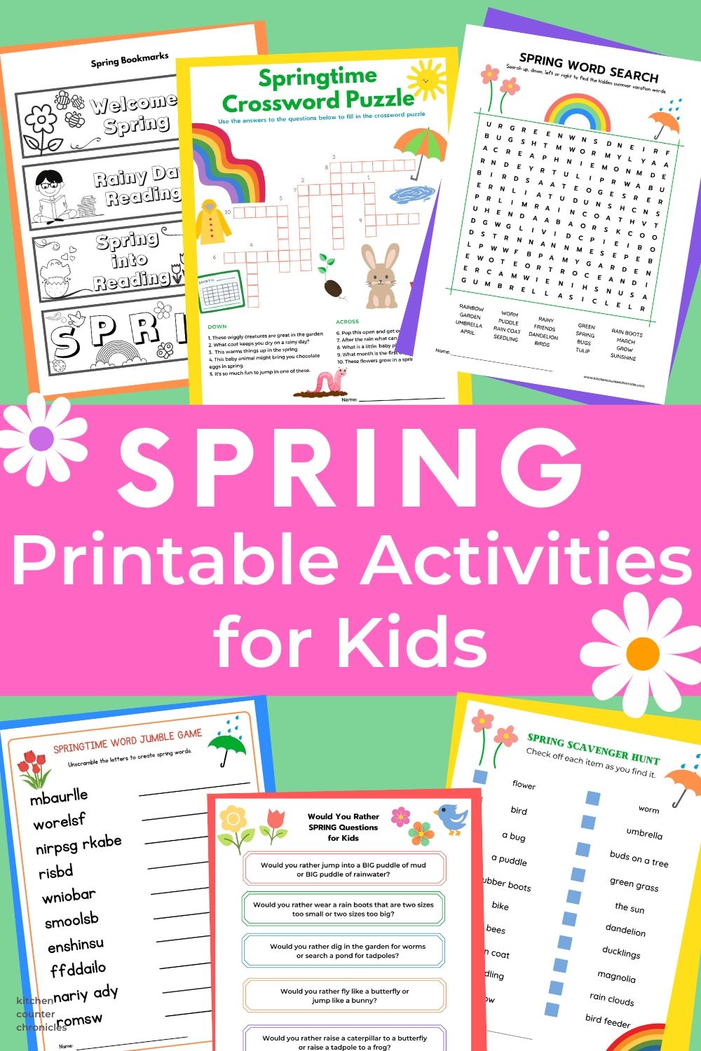 Fun Spring Printable Activities For Kids