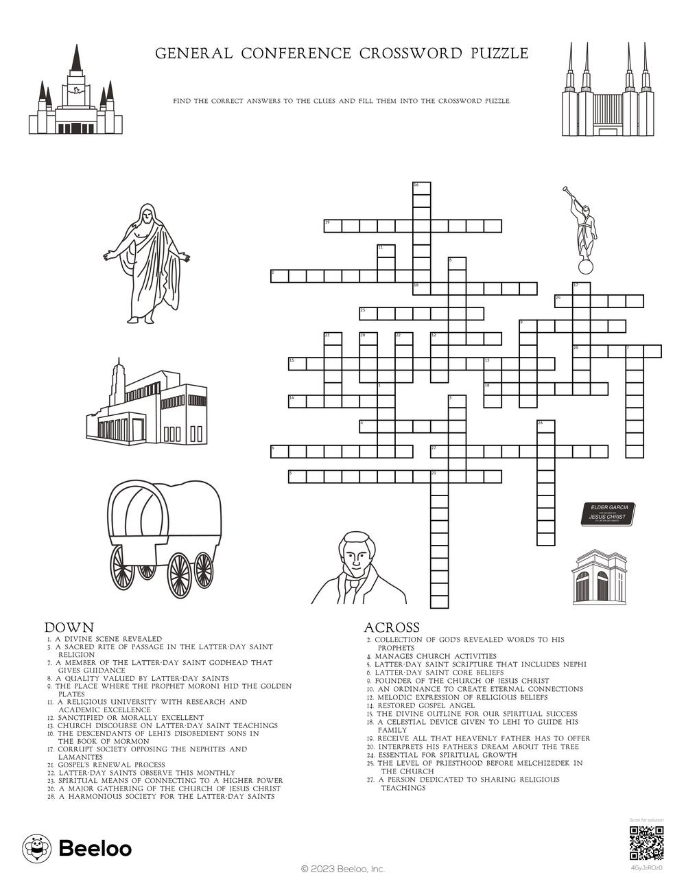 General Conference Crossword Puzzle Beeloo Printable Crafts And Activities For Kids General Conference Crossword Puzzle Beeloo Printable Crafts And Activities For Kids