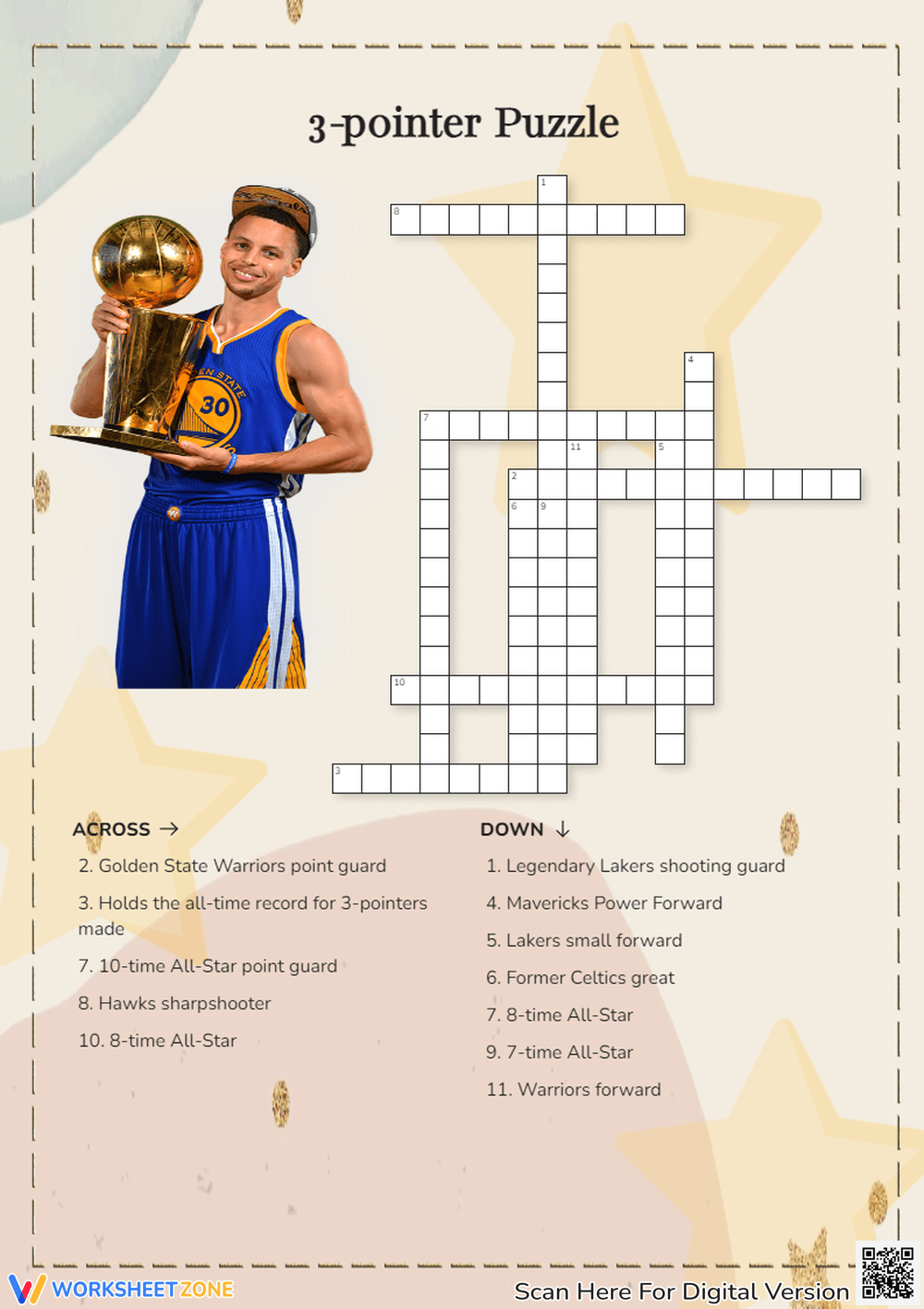 Grade 2 NBA Crossword Puzzles Worksheets 2025