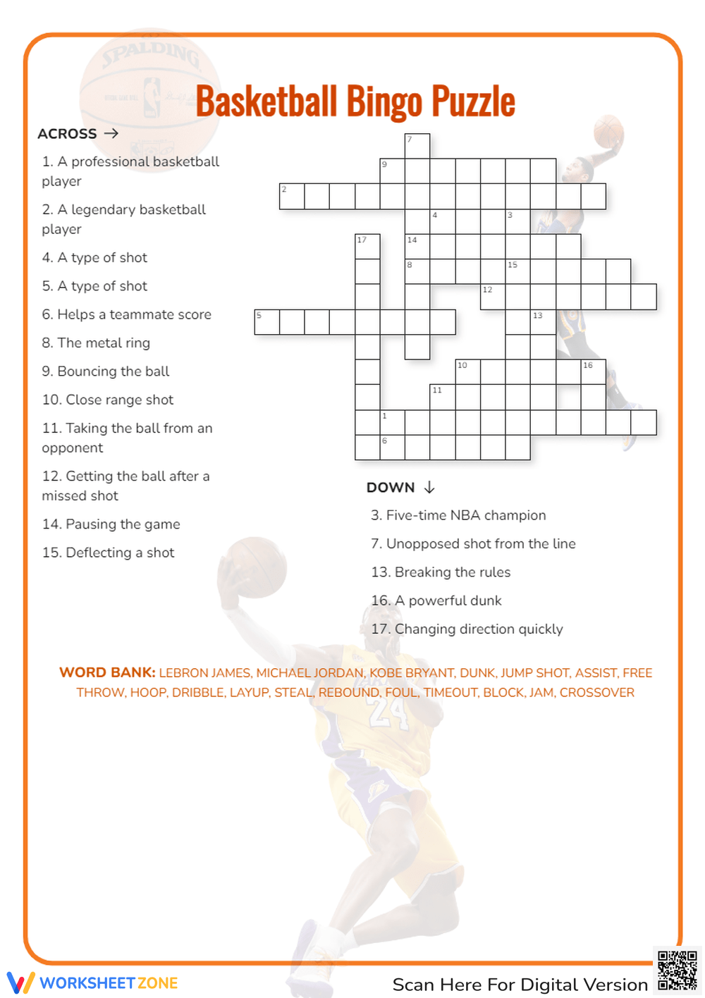 Grade 2 Sports Crossword Puzzles Worksheets 2025