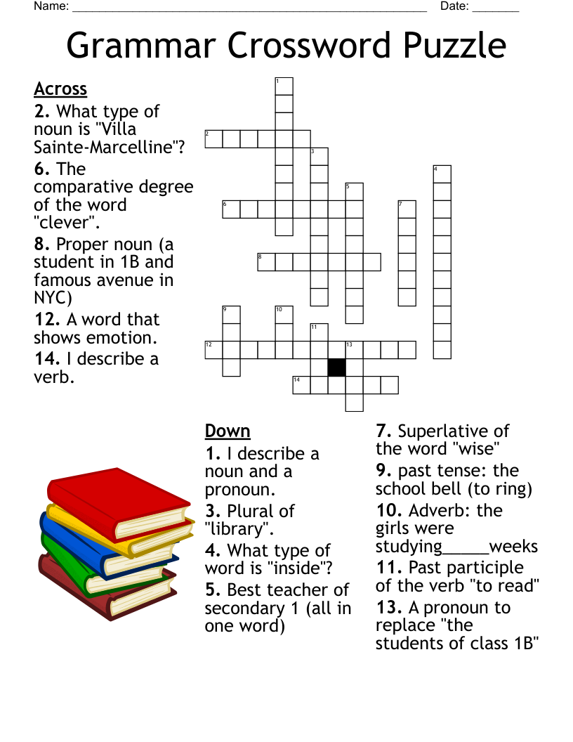Grammar Crossword WordMint Grammar Crossword WordMint